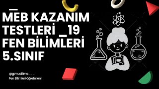 MEB Kazanım testleri 5 sınıf fen Bilimleri Işığın yayılması ve yansıması 1 [upl. by Intisar650]