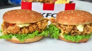 KFC Style Zinger Burger Recipe  KFC Zinger Burger  Worlds Famous KFC Zinger Burger [upl. by Claiborn]