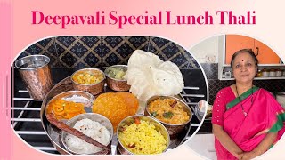 Deepavali Festival Special Lunch Thali  South Indian Special [upl. by Lehcin]