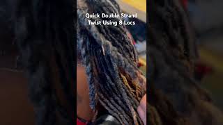 Quick Double Strand Twist Using 8 Locs locs locstyles dreadloc [upl. by Wolfy]