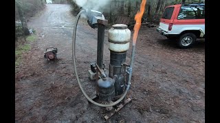 Using Wood to Fuel a Generator How to Build a Wood Gasifier wDemonstration [upl. by Ahsitahs]