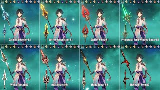 Xiao Weapons Comparison  Genshin Impact [upl. by Yhtak724]