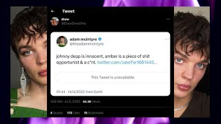 Colleen Ballingers fans went after Adam McIntyre using a deleted tweet defending Johnny Depp [upl. by Jessee]