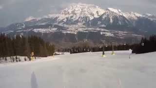 Schladming Planai Piste 1a WM Startstrecke  Piste 1 WM Herrenstrecke oben [upl. by Asillam]