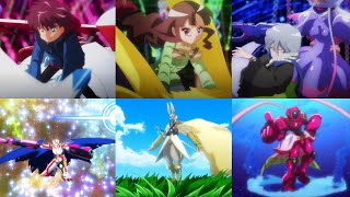 Digimon Ghost Game  All Main Characters UltimateMega Evolution Scenes at the same time [upl. by Neeven251]