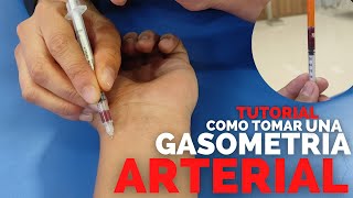 ✅Como TOMAR UNA GASOMETRIA ARTERIAL  TUTORIAL  ENFERMERIA [upl. by Gillett]