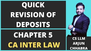 ACCEPTANCE OF DEPOSITS  CA INTER  CA INTER LAW REVISION [upl. by Mariejeanne]