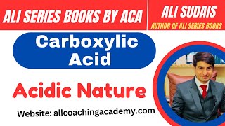 Carboxylic Acids Lec 4 Acidity of carboxylic acid   MDCAT  Ali Sudais  Ali Series Books  JEE [upl. by Torey314]