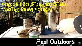 Condor h2o Stainless Steel Nesting Brew amp Cook Kit [upl. by Dnaloy569]