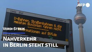 Streik bei den Berliner Verkehrsbetrieben  AFP [upl. by Bastian]