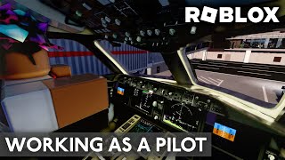 WORKING AS A PILOT ON A ROBLOX AIRLINE [upl. by Semela]