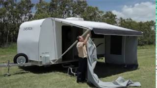 Aussie Traveller  AntiFlap Kit Curved Rafter and Sunburst Awning Setup [upl. by Drexler]