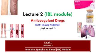 IBL Module  Lecture 2  Anticoagulant Drugs  Dr Elsayed Abdelhadi 2024 [upl. by Theressa5]