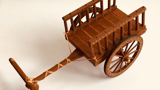 Making of a small wooden Bullock cart HHML [upl. by Aldred]