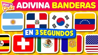 Adivina 100 Banderas en 3 Segundos 🌎🤔⏰  Play Quiz de Países  Cultura General  Geografía [upl. by Masuh452]