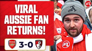 Aussie Fan Who Went Viral Lauds Arsenal  Arsenal 30 Bournemouth [upl. by Thury51]