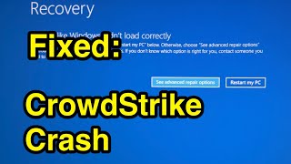 How to fix computer crashed from Crowd Strike update CrowdStrike BSOD crash fixed [upl. by Lairret]