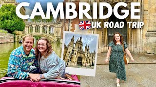 CAMBRIDGE VLOG 🛶 River Cam Punting Colleges Escape Room amp BEST Food 🏫 UK Road Trip Vlog 1 🇬🇧 [upl. by Adiam]