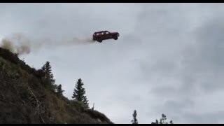 Ford Explorer launched off a 300 cliff [upl. by Enaud]