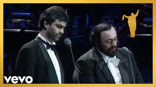 Luciano Pavarotti Andrea Bocelli  Notte e piscatore Official Live Performance Video [upl. by Keefer]