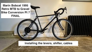 Retro 1995 Marin Bobcat Gravel Conversion Installing levers shifter cables This is finished [upl. by La Verne653]