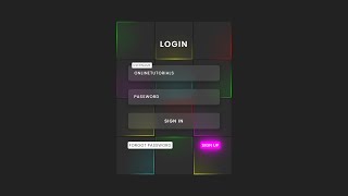 Modern Login Form using Html CSS amp Javascript with Flashlight Hover Effect [upl. by Morette]