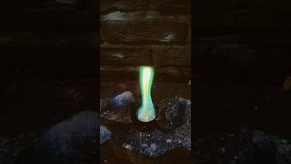 Homemade green fire 🔥⛽️ shorts [upl. by Weyermann]