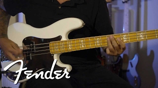 Chris Aiken on his Squier Signature P Bass  Fender [upl. by Ecargyram239]