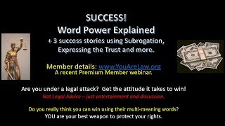 Success with Subrogation Expressing the Trust and Syntax Parse [upl. by Etterraj]