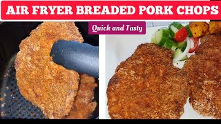 EASY Air Fryer Breaded Pork Chops Recipe So Tasty You Cant Have Enough of it💯 Air fried Recipes [upl. by Boot]