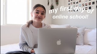 my first day of online school [upl. by Terrijo]