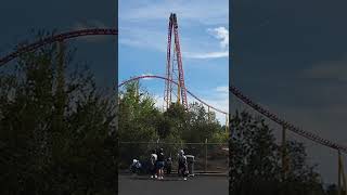 When Thrill Goes Wrong Stuck on Intimidator 305s Lift Hill [upl. by Charity]