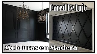 Molduras de Madera en Pared Ultima Tendencia [upl. by Nivle]