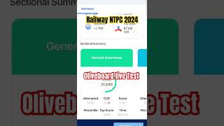 RRB NTPC MOCK TEST oliveboard ntpc ntpc2024 shorts [upl. by Enetsirk]