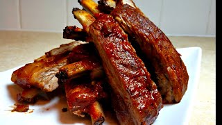 How to make BBQ Ribs in the Oven  Oven Baked Barbecue Ribs EASY [upl. by Ynnavoeg632]