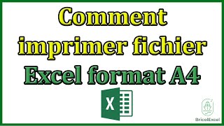 Comment imprimer fichier excel format a4 [upl. by Aitat]