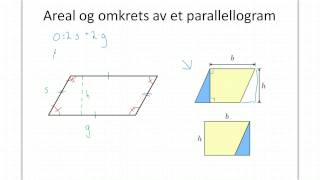 Areal og omkrets av et parallellogram [upl. by Ihel]