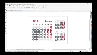 Calendar template with bullets in CorelDraw [upl. by Hajidahk910]