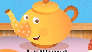 Im A Little Teapot with lyrics  Nursery Rhymes by EFlashApps [upl. by Yttiy839]