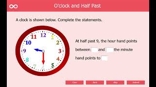 Telling Time  Oclock and Half Past Year 2 Interactive Digital Activities [upl. by Dewitt]