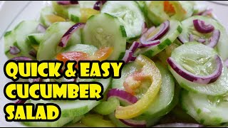 HOW TO MAKE CUCUMBER SALAD  EASY CUCUMBER SALAD RECIPE [upl. by Jaquelin792]