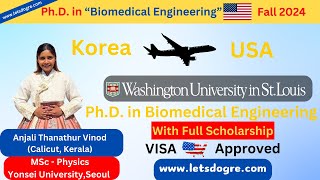 Washington University in St Louis  PhD in Biomedical Engineering  Fellowship [upl. by Naltiac2]