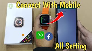 How To Connect T500 Ultra Watch To Phone  T500 Ultra Smartwatch Unboxing  Mr Ammar Tech [upl. by Aiekal231]