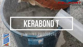 HOW TO MIX TILE ADHESIVE  MAPEI KERABOND T [upl. by Lessig]