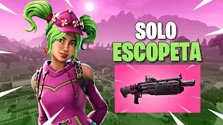 GANANDO SOLO CON ESCOPETA PESADA   Fortnite Battle Royale [upl. by Jammin]