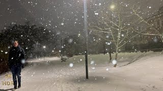 Heavy Snowfall in Stockholm Sweden ❄️☃️🌨️ [upl. by Drucy]