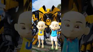 Bocil Upin Ipin Kaget Mobilnya Berubah Menjadi Robot Bumblebee shorts gta5 upinipin [upl. by Margaret85]