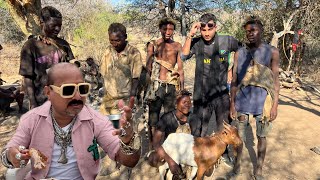 Cooking Goat with Hadzabe Part 2  Tanzania Africa  Deepak Aapat [upl. by Annoda]