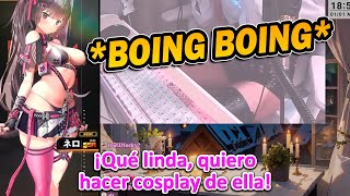 Mikeneko hace cosplay 𝙗𝙤𝙞𝙣𝙜 𝙗𝙤𝙞𝙣𝙜 de Yuni y consigue a Black Shadow  Nikke Sub Esp [upl. by Homans]