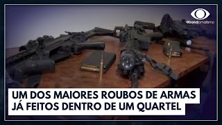 Armas de guerra são roubadas de quartel em São Paulo  Jornal da Band [upl. by Hairim413]